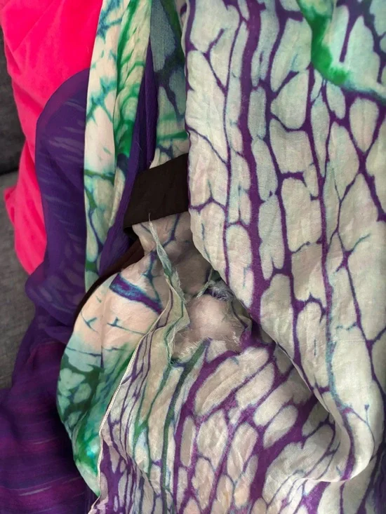 Roberto Cavalli Purple and Blue Printed Silk Dress - Picture 10 of 11